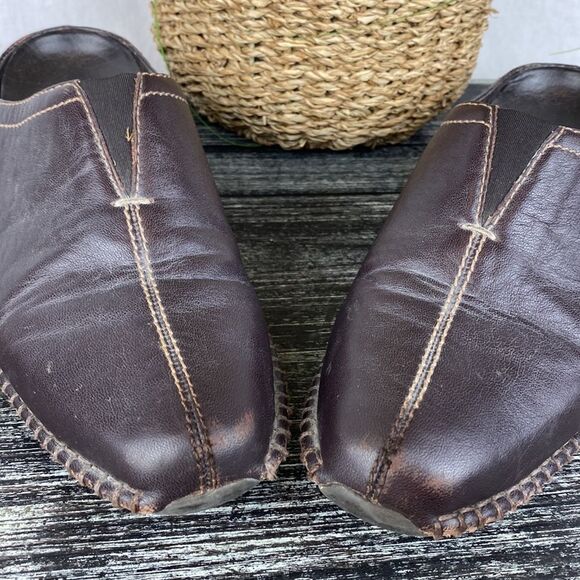 Timberland Brown Leather Slip On Mule Clog Shoe 9 - Picture 4 of 9